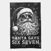 67 Meme Funny Santa Says Six Seven Christmas Theedoek (Verticaal)