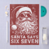 67 Meme Funny Santa Says Six Seven Christmas Tissuepapier (Craft)