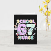 67 Meme Funny School Nurse Six Seven Meme Boys Gir Kaart (Gele Bloem)