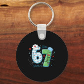 67 Meme Funny School Nurse Six Seven Meme Nursing  Sleutelhanger (Voorkant)