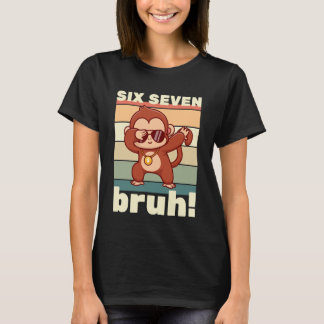 67 Meme Funny Six Seven Bruh Kids Boys Girls Dabbi T-shirt