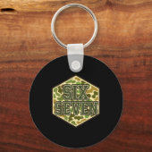 67 Meme Funny Six Seven Camo 6 7 Brainrot Gen Z Ki Sleutelhanger (Voorkant)