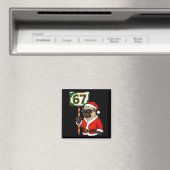 67 Meme Funny Six Seven Christmas Pug Dog Lover Magneet (Insitu (Vaatwasser))