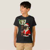 67 Meme Funny Six Seven Christmas Pug Dog Lover  T-shirt (Voorkant volledig)