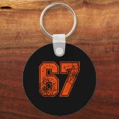 67 Meme Funny Six Seven Gen Alpha Halloween Pumpki Sleutelhanger (Voorkant)