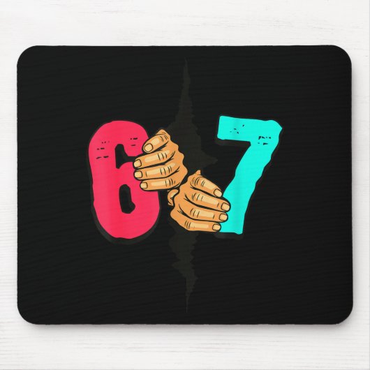 67 Meme Funny Six Seven Gen Alpha Slang Xmas 6 7 H Muismat (Voorkant)