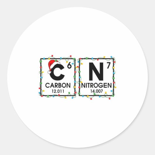 67 Meme Funny Teacher Science Periodic Table 67 Ch Ronde Sticker (Voorkant)