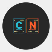 67 Meme Funny Teacher Science Periodic Table Retro Ronde Sticker (Voorkant)