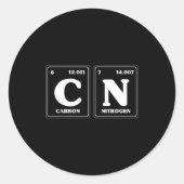 67 Meme Funny Teacher Science Periodic Table Retro Ronde Sticker (Voorkant)