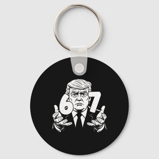67 Meme Funny Trump 67 Hands Meme Slang 6 7 Hands Sleutelhanger (Voorkant)