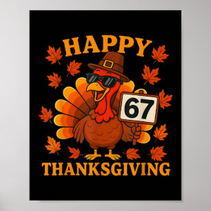 67 Meme Gelukkig Thanksgiving Kalkoen Grappig Zes Poster