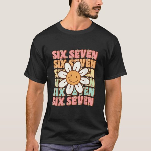 67 Meme Gen Alpha Jargon 6 7 Zes Zeven Grappig T-shirt (Voorkant)