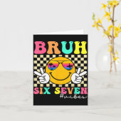 67 Meme Gen Alpha Slang 6 7 Six Seven Bruh Funny B Kaart (Gele Bloem)