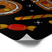 67 Meme Gingerbread Candy Cane Christmas Ugly Swea Poster (Hoek)