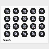 67 Meme Goose Howling At The Moon Funny Six Seven Ronde Sticker (Vel)
