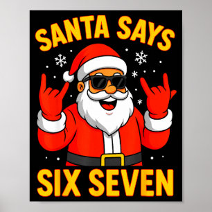 67 Meme Grappig 6-7 Kerstmis 2025 6 7 Kerstman Zeg Poster