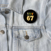 67 Meme Grappige Halloween Nummers Zes Zeven Manne Ronde Button 5,7 Cm (In situ)