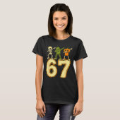 67 Meme Grappige Halloween Nummers Zes Zeven Manne T-shirt (Voorkant volledig)