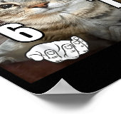 67 Meme Grappige Kat Zes Zeven Meme 6 7  Poster (Hoek)