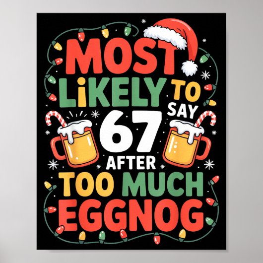 67 Meme Grappige Kerst Meme Ontwerp Hoogstwaarschi Poster (Voorkant)