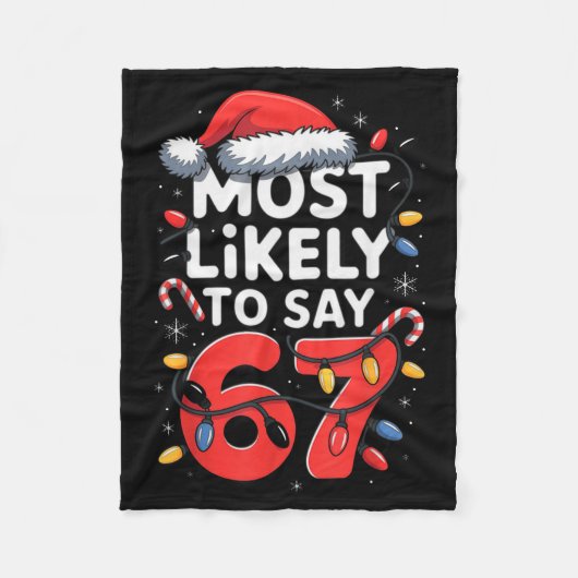 67 Meme Grappige Kerst Meme Ontwerp Waarschijnlijk Fleece Deken (Voorkant)