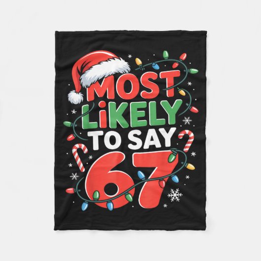 67 Meme Grappige Kerst Meme Ontwerp Waarschijnlijk Fleece Deken (Voorkant)