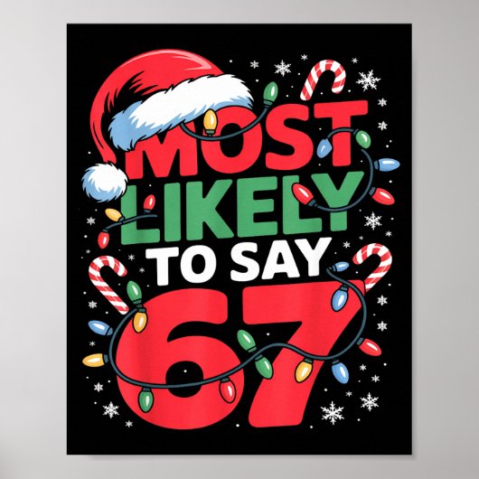 67 Meme Grappige Kerst Meme Ontwerp Waarschijnlijk Poster (Voorkant)
