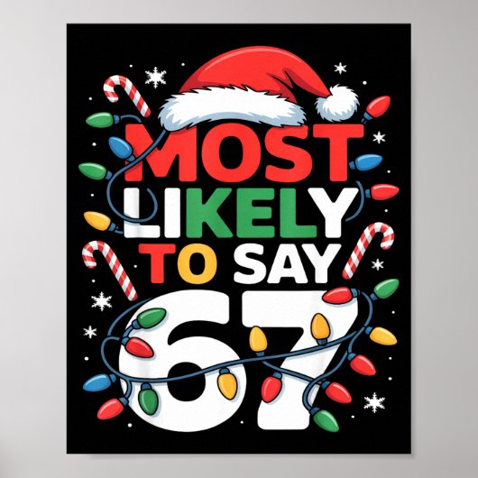 67 Meme Grappige Kerst Meme Ontwerp Waarschijnlijk Poster (Voorkant)