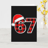 67 Meme Grappige Kerst Rode Geruite Xmas Pyjama Sl Kaart (Gele Bloem)