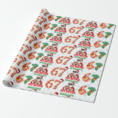 67 Meme Grappige Kerstman Kerstcadeau Verpakking V Cadeaupapier (Uitgerold)