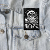 67 Meme Grappige Kerstman Zegt Zes Zeven Kerstmis Button (Insitu)