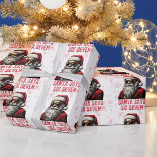 67 Meme Grappige Kerstman Zegt Zes Zeven Kerstmis Cadeaupapier