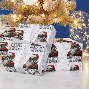 67 Meme Grappige Kerstman Zegt Zes Zeven Kerstmis Cadeaupapier