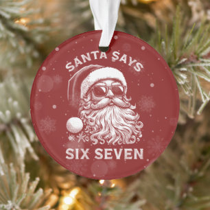 67 Meme Grappige Kerstman Zegt Zes Zeven Kerstmis Ornament