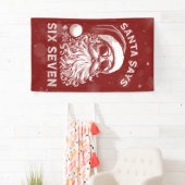 67 Meme Grappige Kerstman Zegt Zes Zeven Kerstmis Spandoek (Insitu)