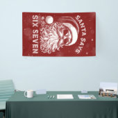 67 Meme Grappige Kerstman Zegt Zes Zeven Kerstmis Spandoek (Beurs)