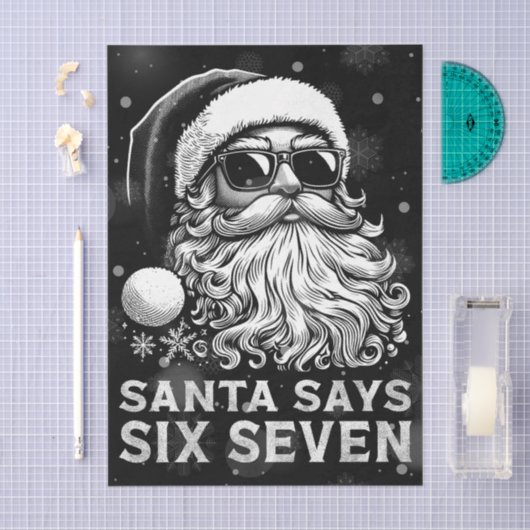 67 Meme Grappige Kerstman Zegt Zes Zeven Kerstmis Tissuepapier (Craft)