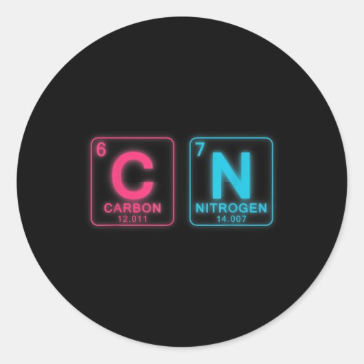 67 Meme Grappige Leraar Wetenschap Periodiek Syste Ronde Sticker (Voorkant)