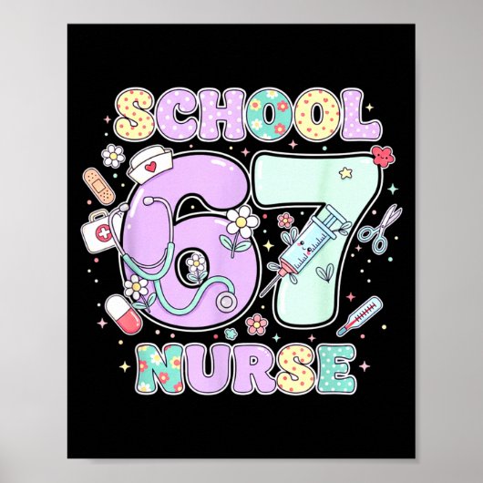 67 Meme Grappige Schoolverpleegster Zes Zeven Meme Poster (Voorkant)