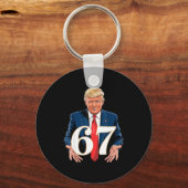 67 Meme Grappige Trump 67 Handen Meme Jargon 6 7 H Sleutelhanger (Voorkant)