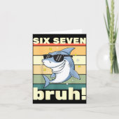 67 Meme Grappige Zes Zeven Bruh 6-7 Meme Kinderen  Kaart (Voorkant)