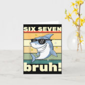 67 Meme Grappige Zes Zeven Bruh 6-7 Meme Kinderen  Kaart (Gele Bloem)