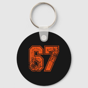 67 Meme Grappige Zes Zeven Gen Alpha Halloween Pom Sleutelhanger