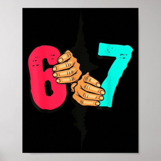67 Meme Grappige Zes Zeven Gen Alpha Jargon Kerstm Poster (Voorkant)