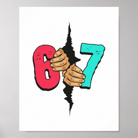 67 Meme Grappige Zes Zeven Gen Alpha Slaag Kerstmi Poster (Voorkant)