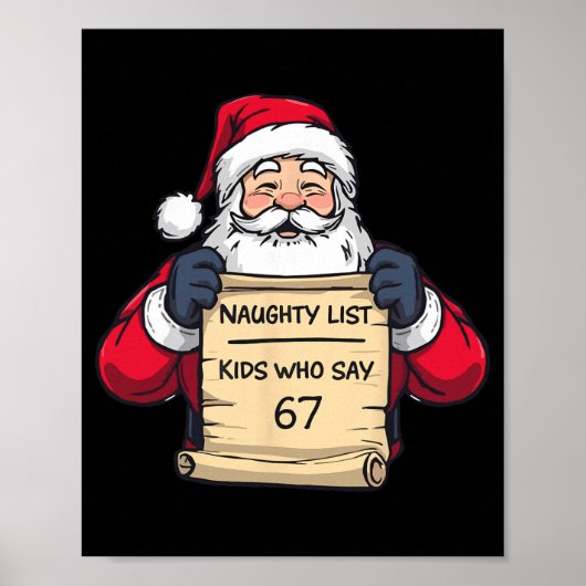 67 Meme Grappige Zes Zeven Kerst Voor Mannen Vrouw Poster (Voorkant)
