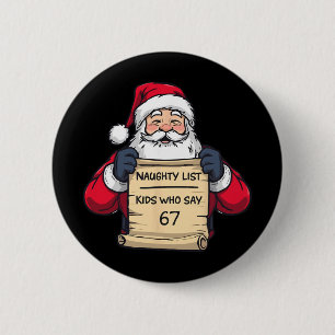 67 Meme Grappige Zes Zeven Kerst Voor Mannen Vrouw Ronde Button 5,7 Cm