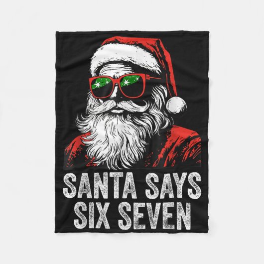 67 Meme Grappige Zes Zeven Kerstmis 6-7 Meme Kerst Fleece Deken (Voorkant)