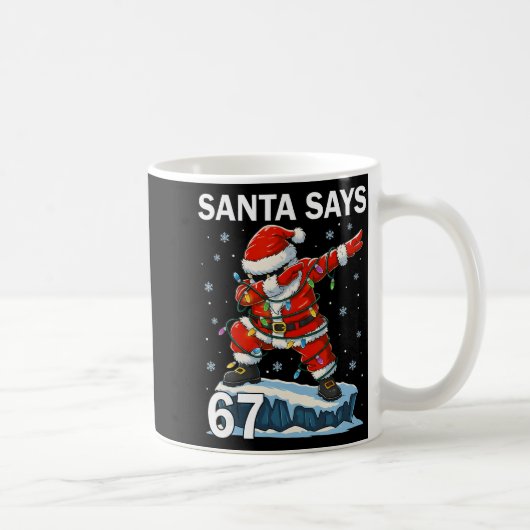 67 Meme Grappige Zes Zeven Kerstmis 6-7 Meme Kerst Koffiemok (Rechts)