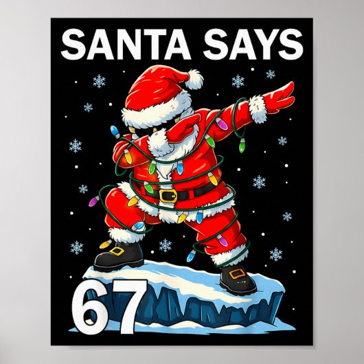 67 Meme Grappige Zes Zeven Kerstmis 6-7 Meme Kerst Poster (Voorkant)